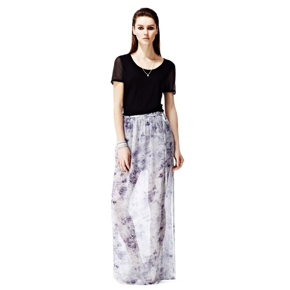 Reiss Molly Tie Dye Smudge Maxi Skirt 10